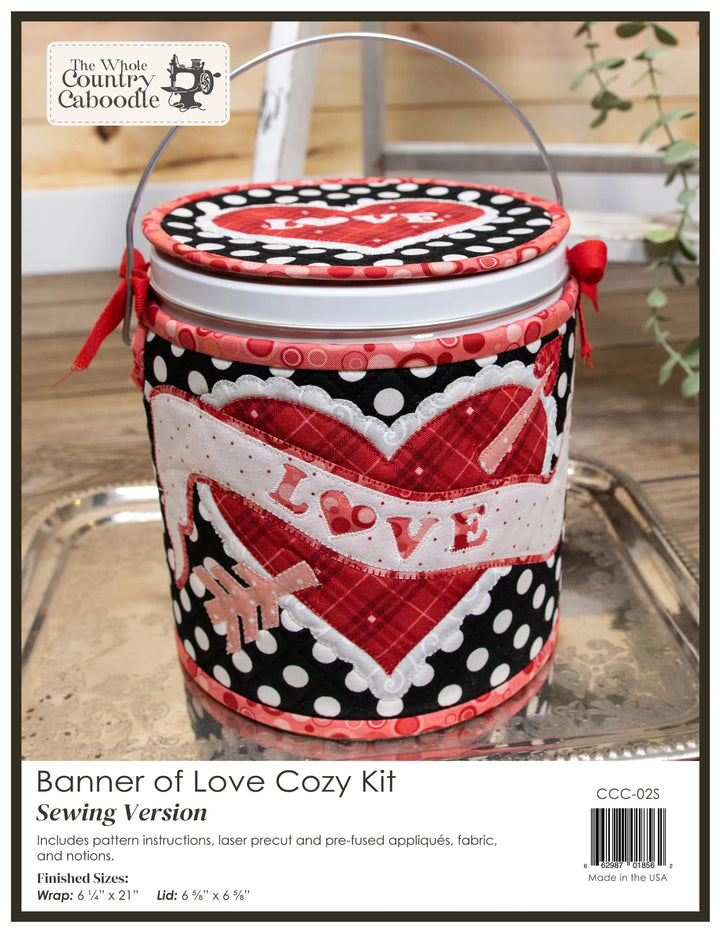 The Whole Country Caboodle Banner Of Love Cozy Kit - Sewing