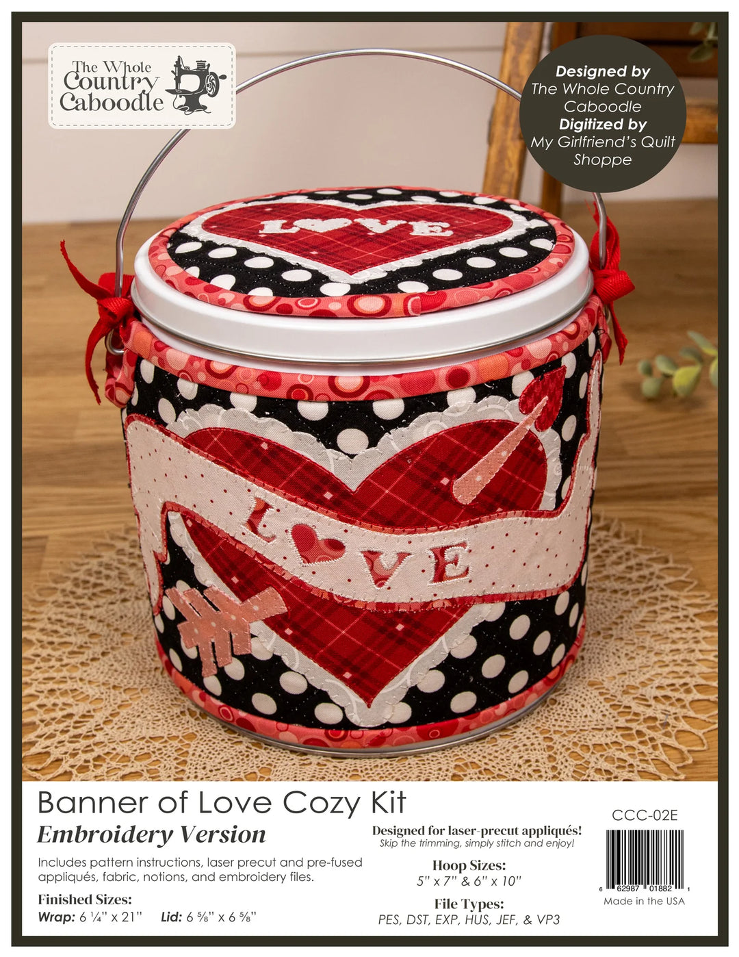 The Whole Country Caboodle Banner Of Love Cozy Kit - Embroidery
