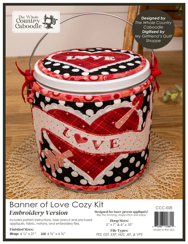 The Whole Country Caboodle Banner Of Love Cozy Kit - Embroidery