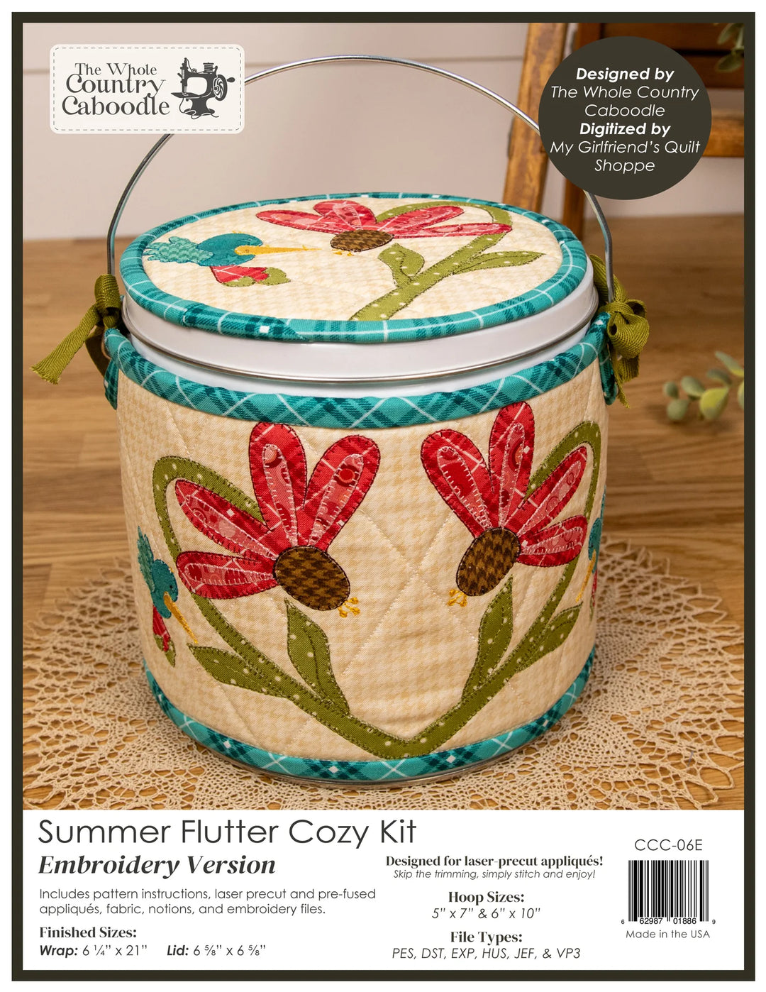 The Whole Country Caboodle Summer Flutter Cozy Kit - Embroidery