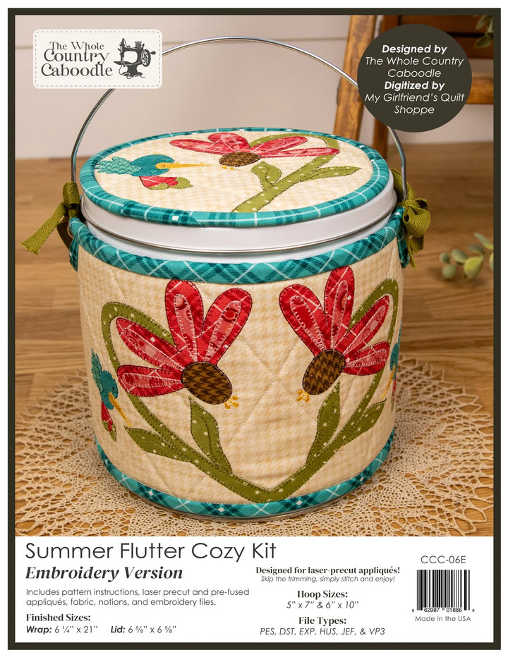 The Whole Country Caboodle Summer Flutter Cozy Kit - Embroidery