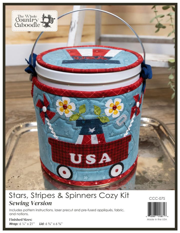 The Whole Country Caboodle Stars, Stripes, & Spinners Cozy Kit - Sewing