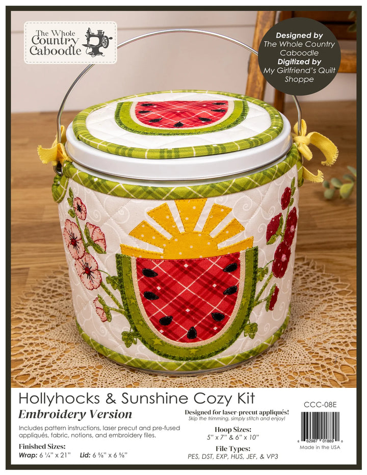 The Whole Country Caboodle Hollyhocks & Sunshine Cozy Kit - Embroidery