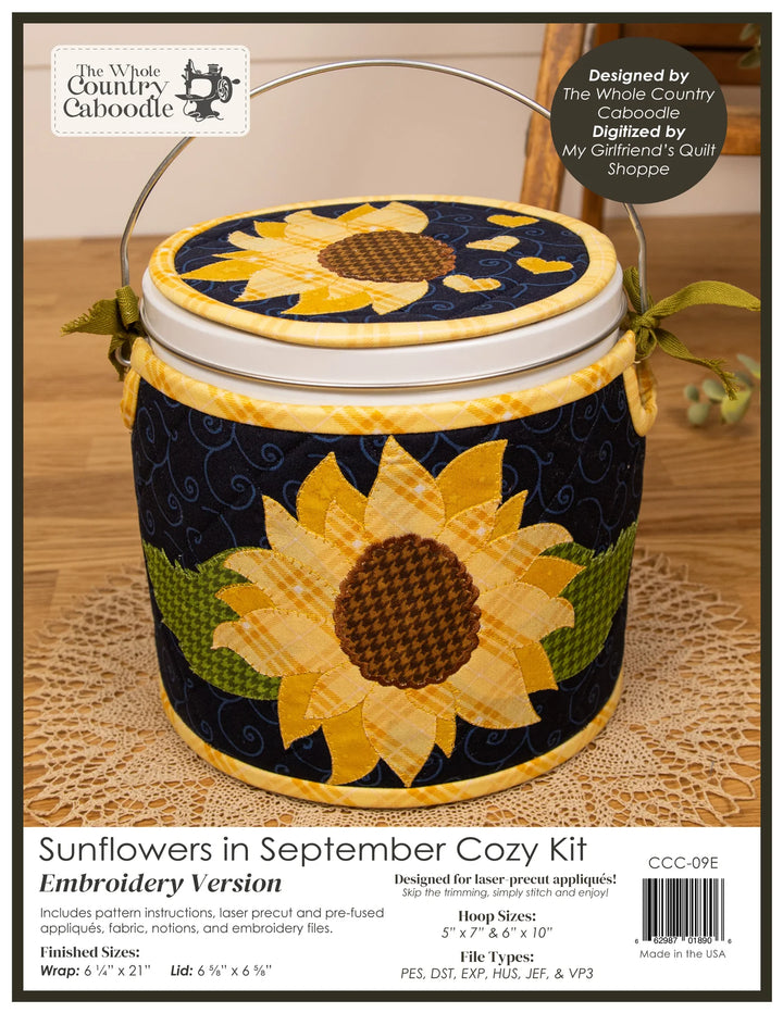 The Whole Country Caboodle Sunflowers In September Cozy Kit - Embroidery