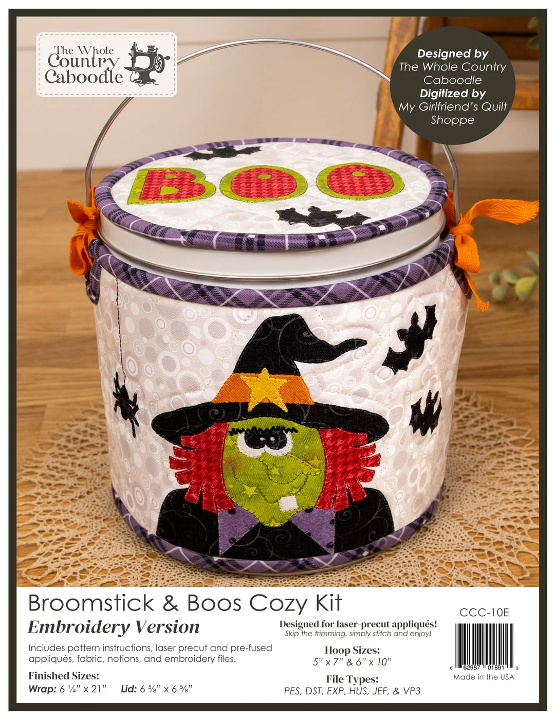 The Whole Country Caboodle Broomstick & Boos Cozy Kit - Embroidery