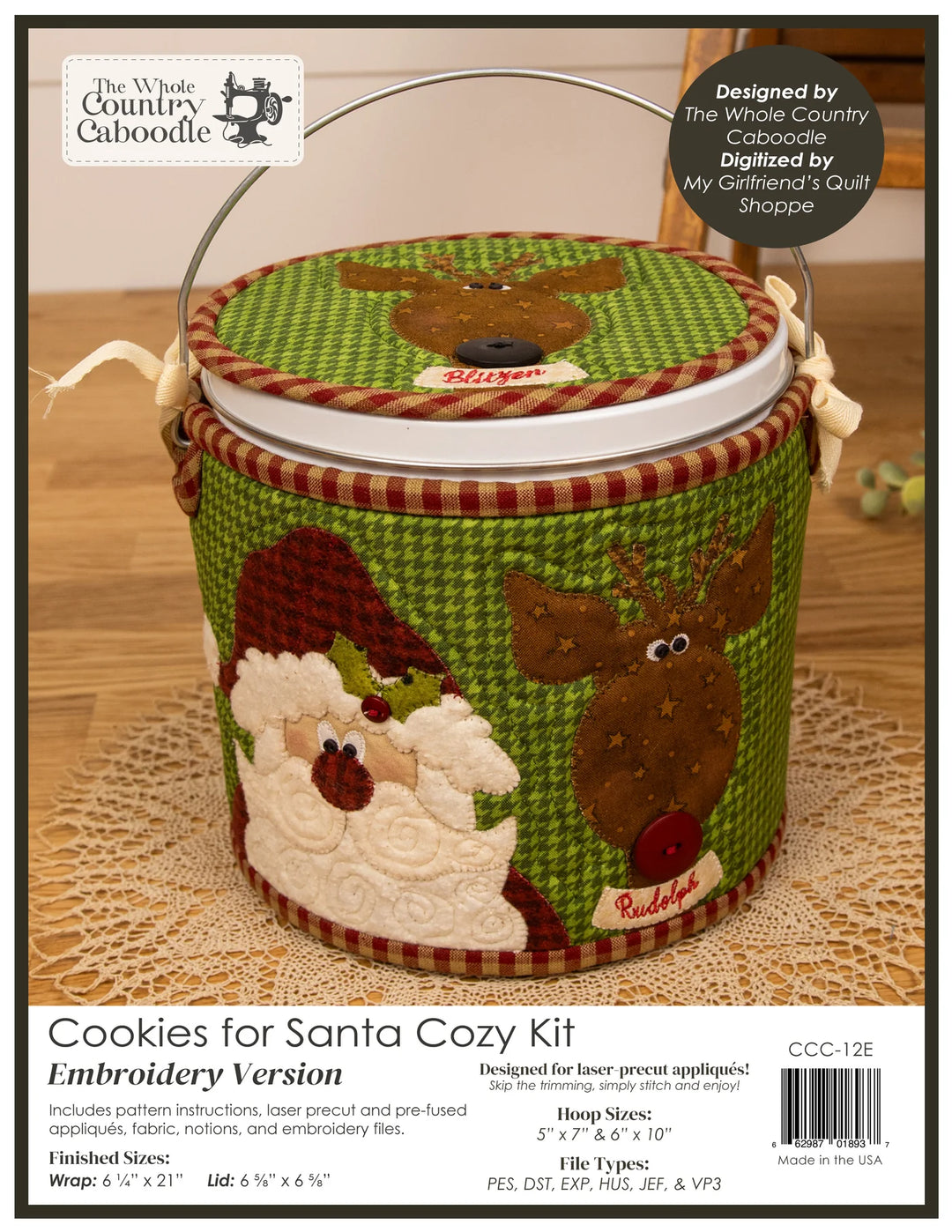 The Whole Country Caboodle Cookies For Santa Cozy Kit - Embroidery