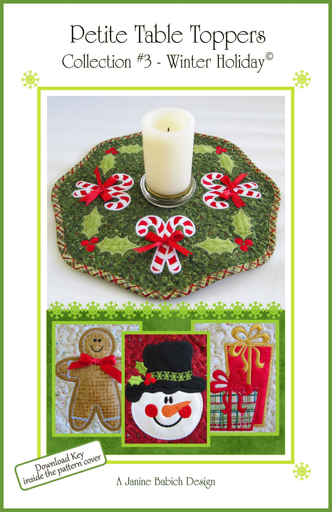 Petite Table Toppers Col 3- Winter Holiday Machine Embroidery