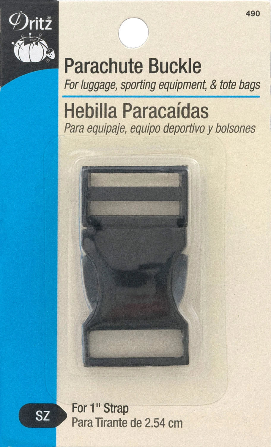 Parachute Buckle Black 1"