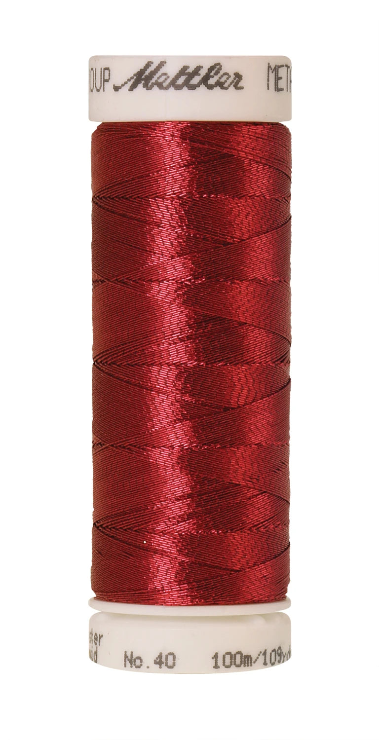 Polyester/nylon Metallic Embroidery Thread 40wt 300d 110yds Ruby