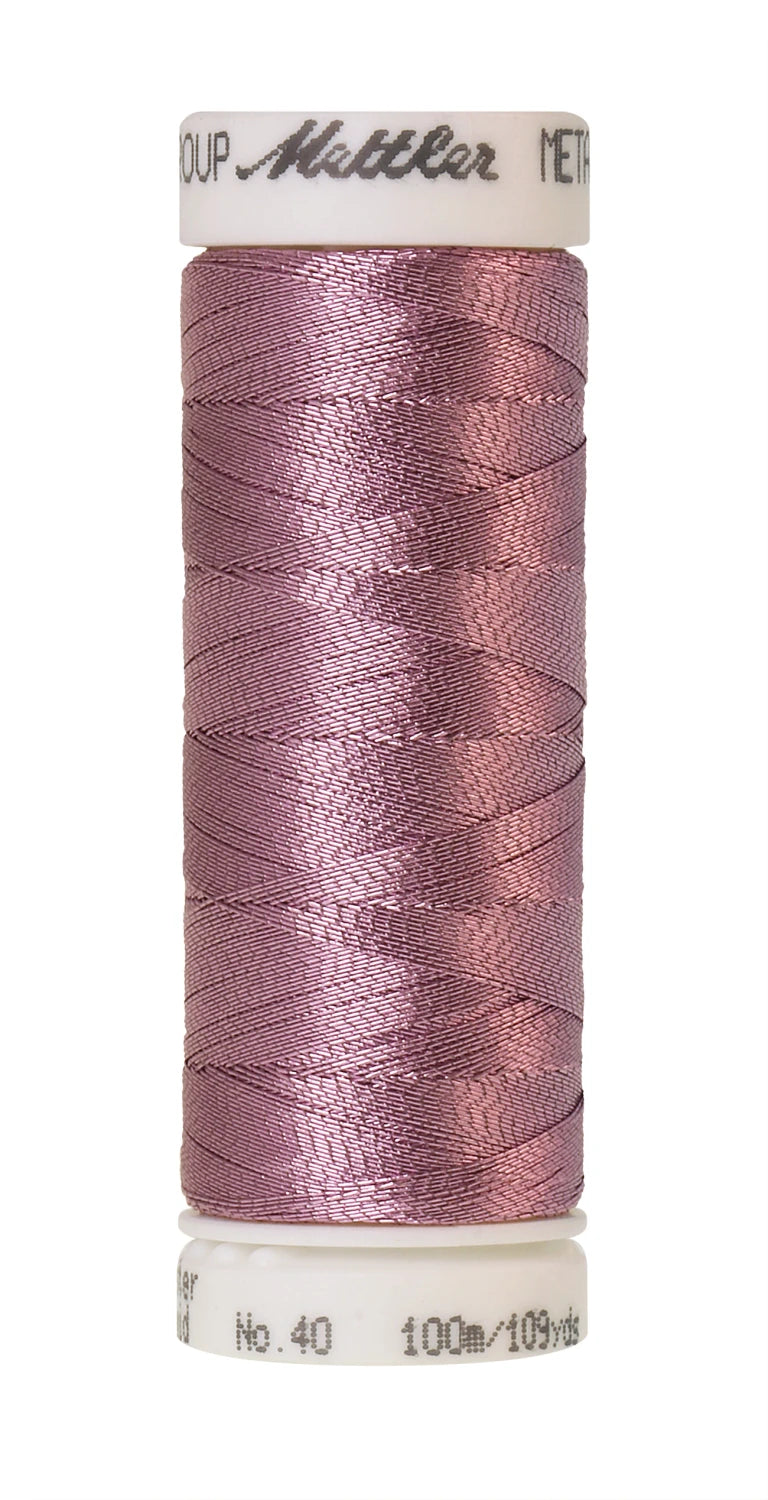 Polyester/nylon Metallic Embroidery Thread 40wt 300d 110yds Frosted Plum