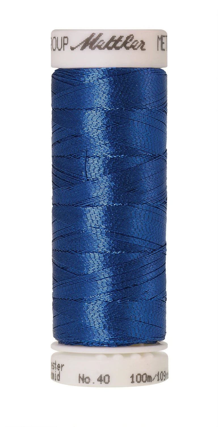 Polyester/nylon Metallic Embroidery Thread 40wt 300d 110yds Sapphire