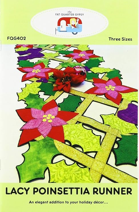 Lacy Poinsetta Runner 3 Sizes By The Fat Quarter Gypsy