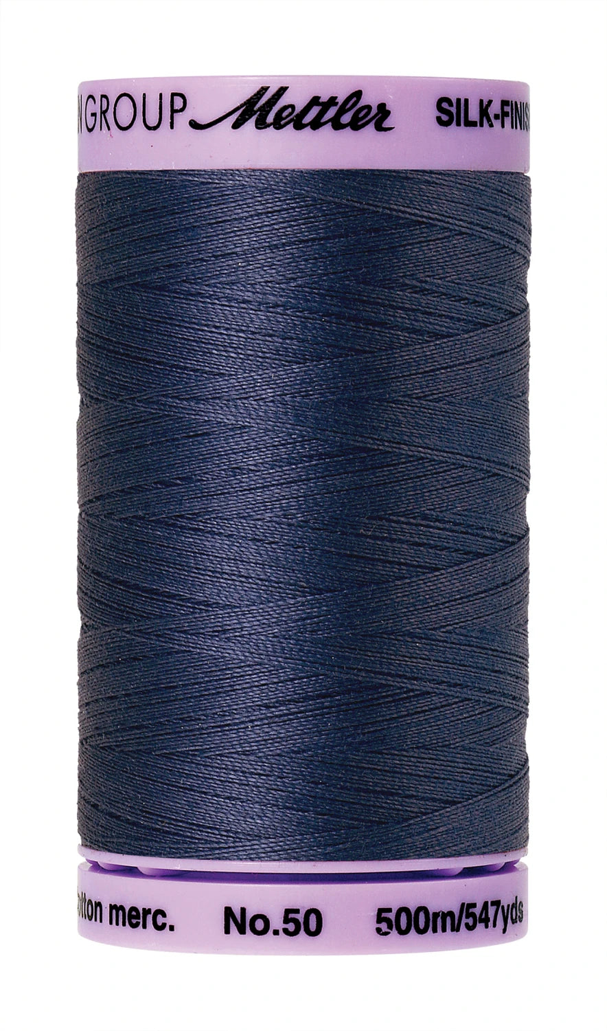 Silk-finish 50wt Solid Cotton Thread 547yd True Navy
