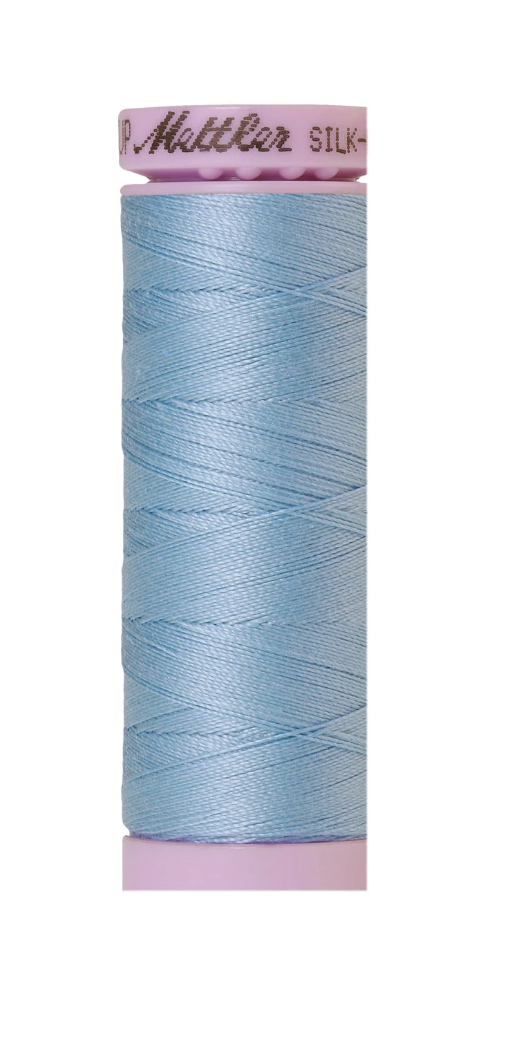 Silk-finish 50wt Solid Cotton 164yd Azure Blue