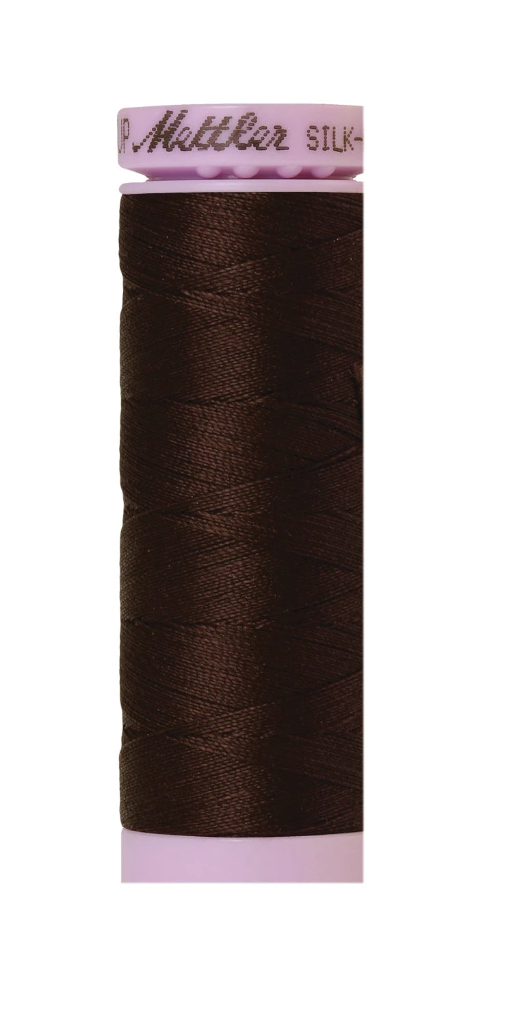 Silk-finish 50wt Solid Cotton 164yd Black Peppercorn