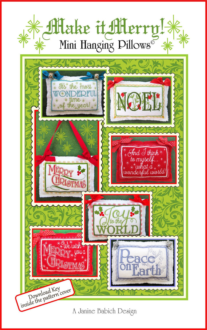 JBD Make It Merry! Mini Hanging Pillows