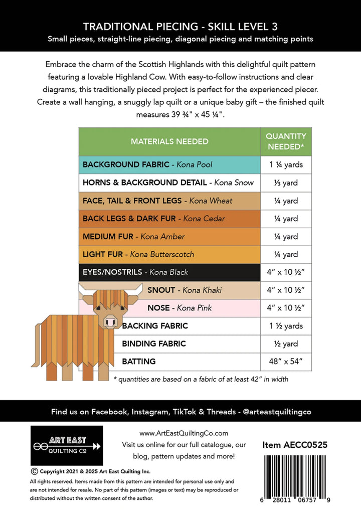 Cattle Call Quilt Pattern