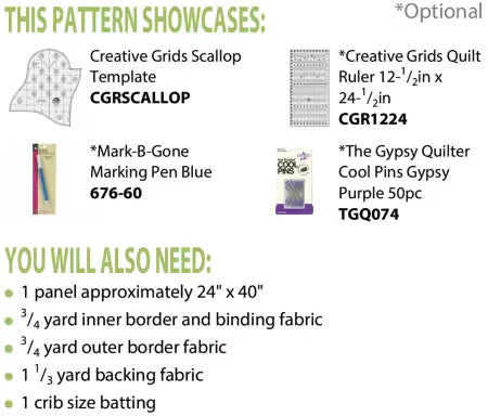 Cut Loose Press Simple Scallop Baby Quilt
