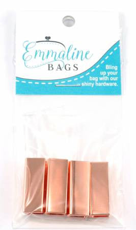 Emmaline rectangular strap end caps gold