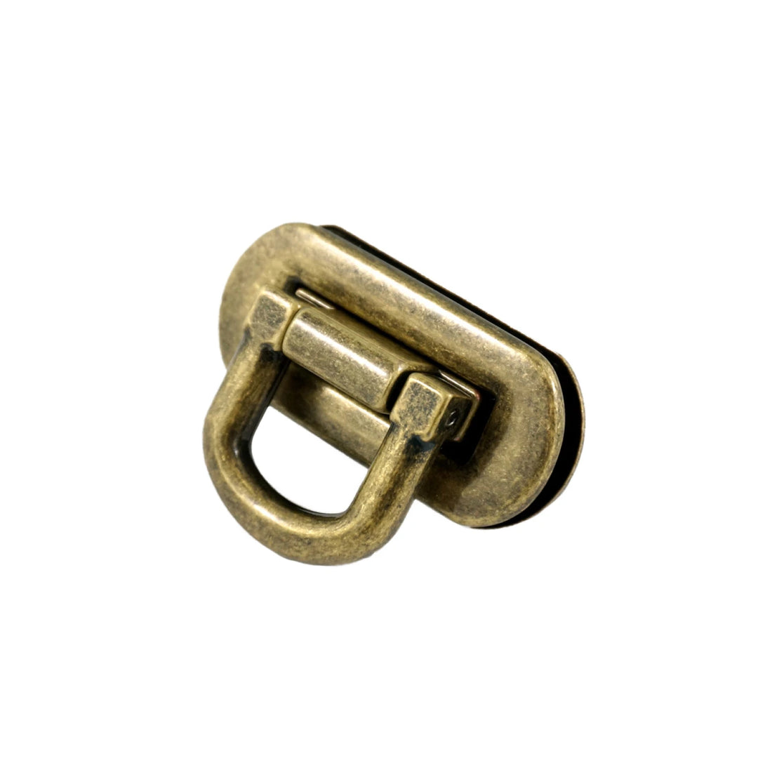 Oval Flip Lock - Antique Brass