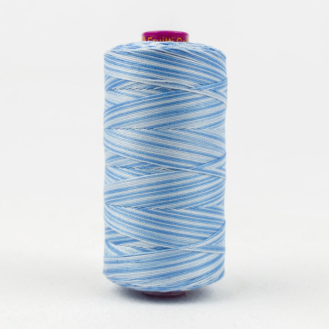 Fruitti Variegated 12wt Cotton Thread 400m Sky Blue