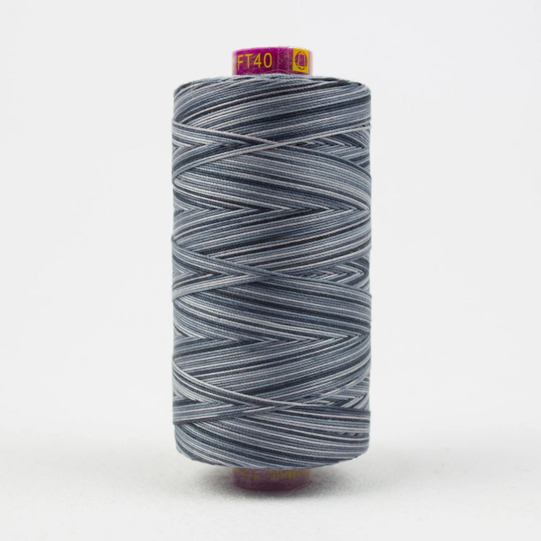 Fruitti Variegated 12wt Cotton Thread 400m Slate