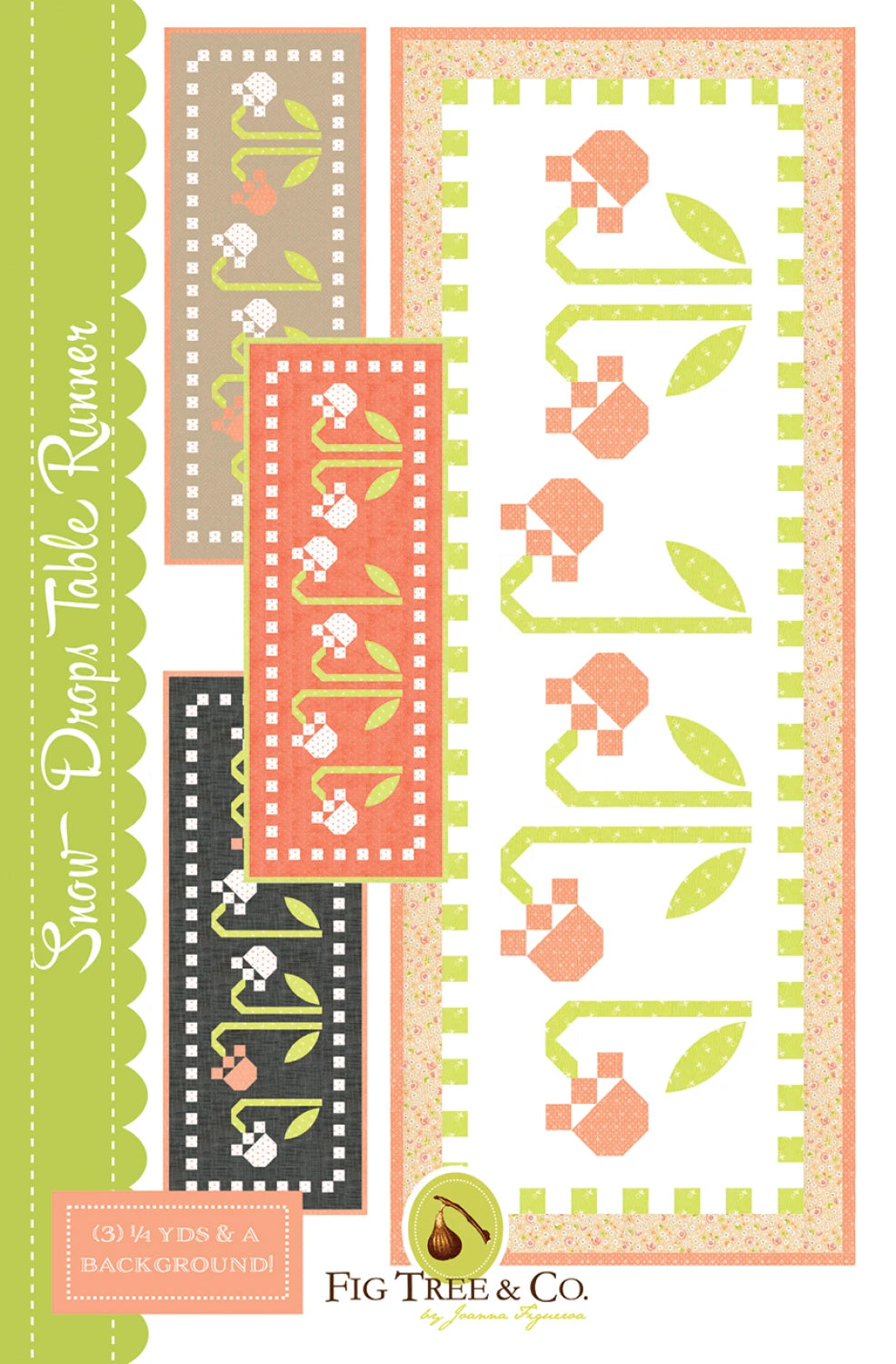 Snow Drops Table Runner