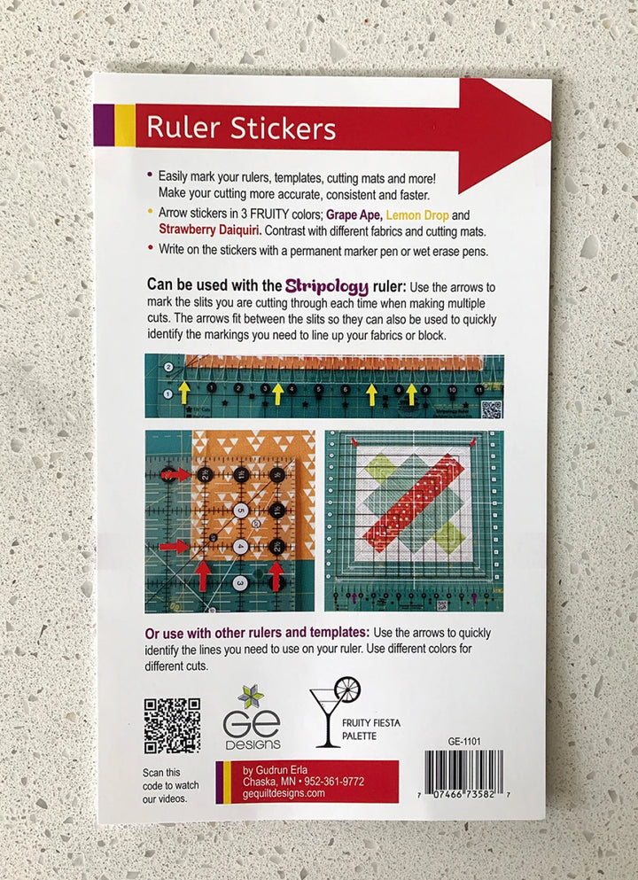 G Easy Ruler Stickers Fruity Colors
