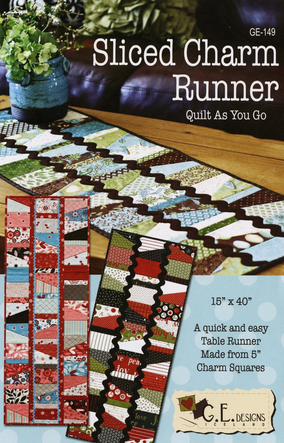 Sliced Charm Runner - Quilt As You Go