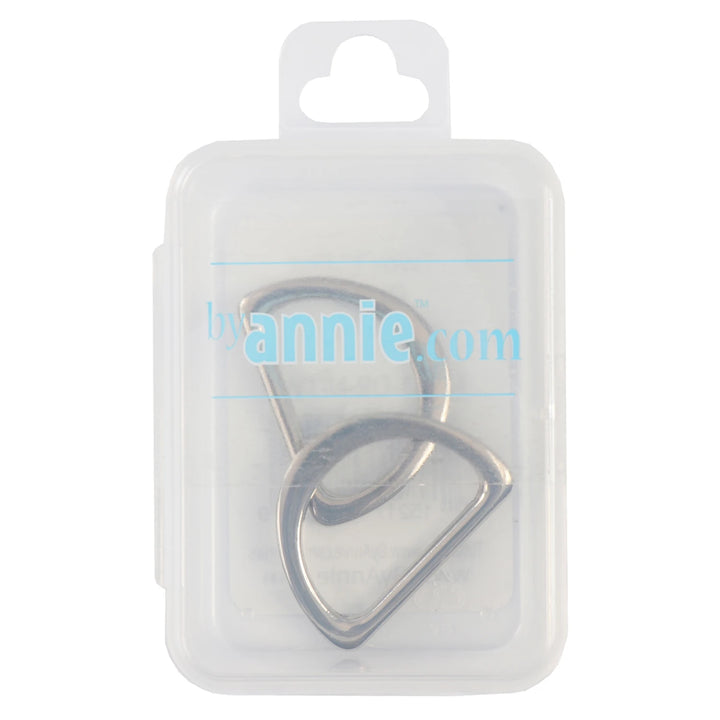 D Ring Flat Nickel Set Off 2 1"