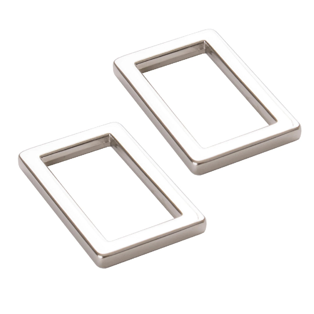 Rectangle Ring Flat set off 2 In Nickel 1"