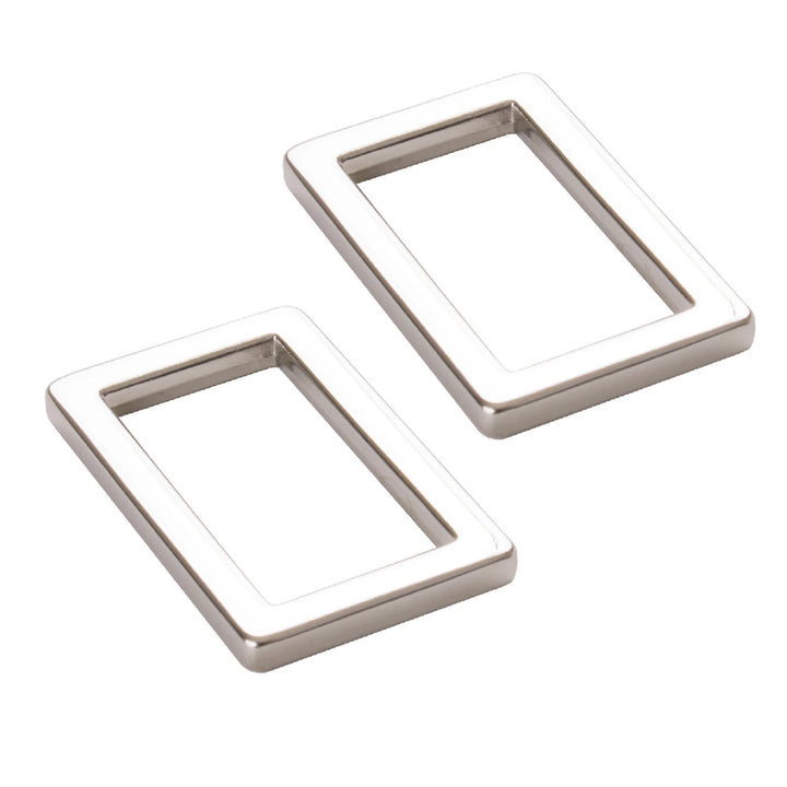 Rectangle Ring Flat set off 2 In Nickel 1"