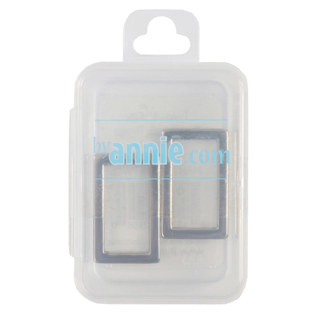 Rectangle Ring Flat set off 2 In Nickel 1"