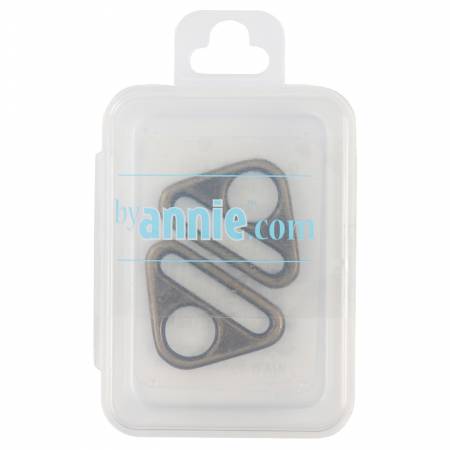 By Annie Triangle Rings Antique Brass 1"