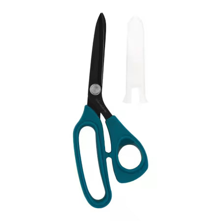Perfect Scissors by Karen Kay Buckley Bent Handle Micro-Serrated Non-Slip Dark Teal 8-1/2''