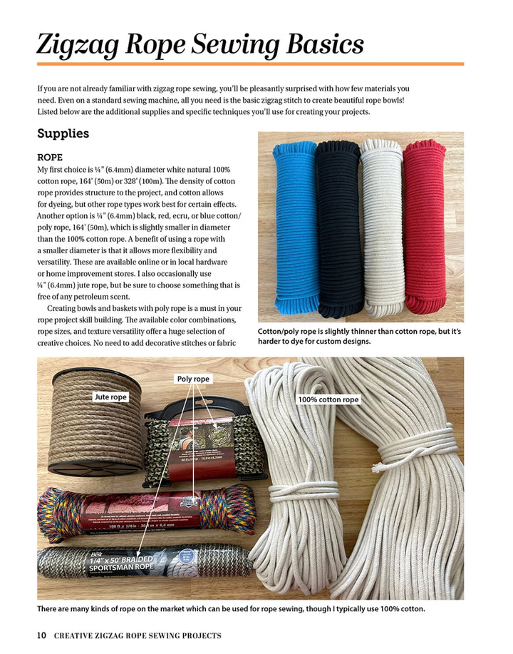 Creative Zigzag Rope Sewing Projects Book