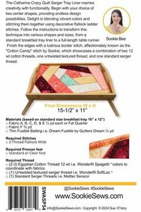 Catherine Crazy Quilt Serger Tray Liner