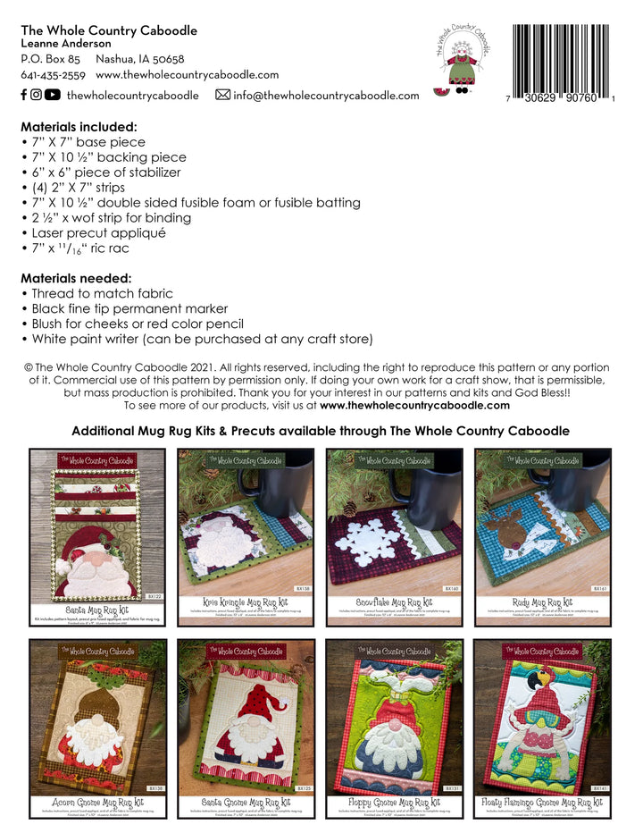 The Whole Country Caboodle Mr. McChilly Mug Rug Kit