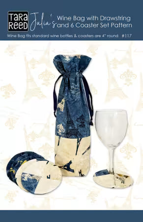 Tara Reed Julia's Wine Bag and Coaster Set Pattern