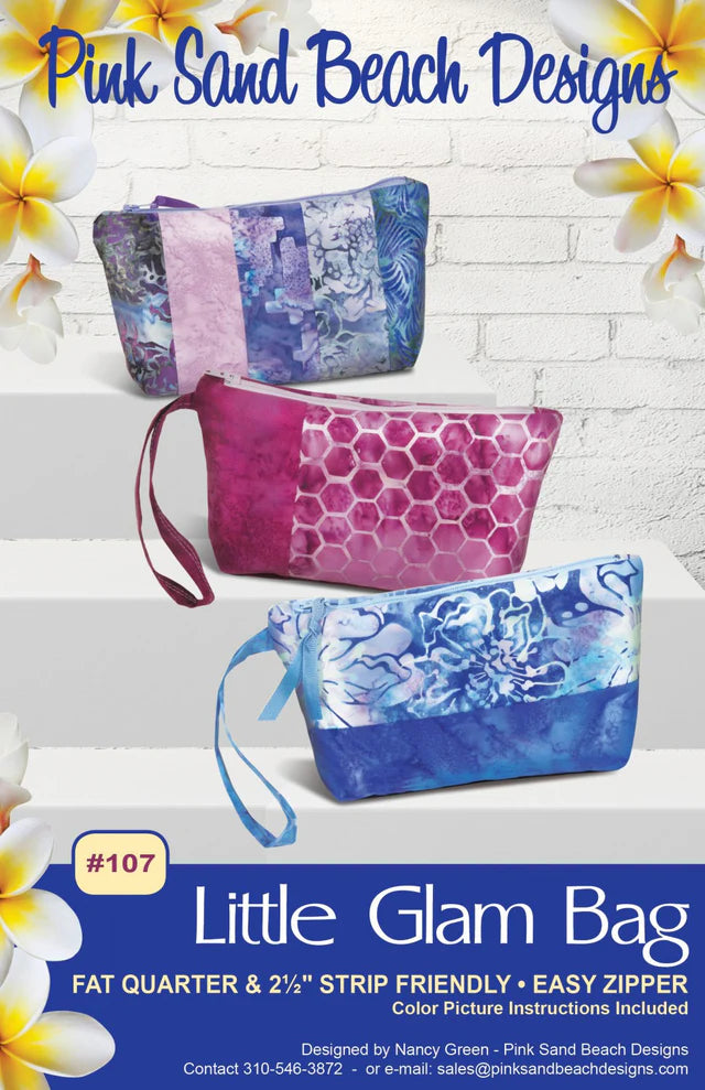 Pink Sand Beach Designs Little Glam Bag