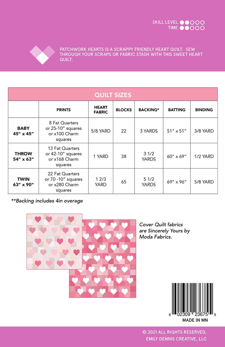 Pathwork Hearts Quilt Pattern