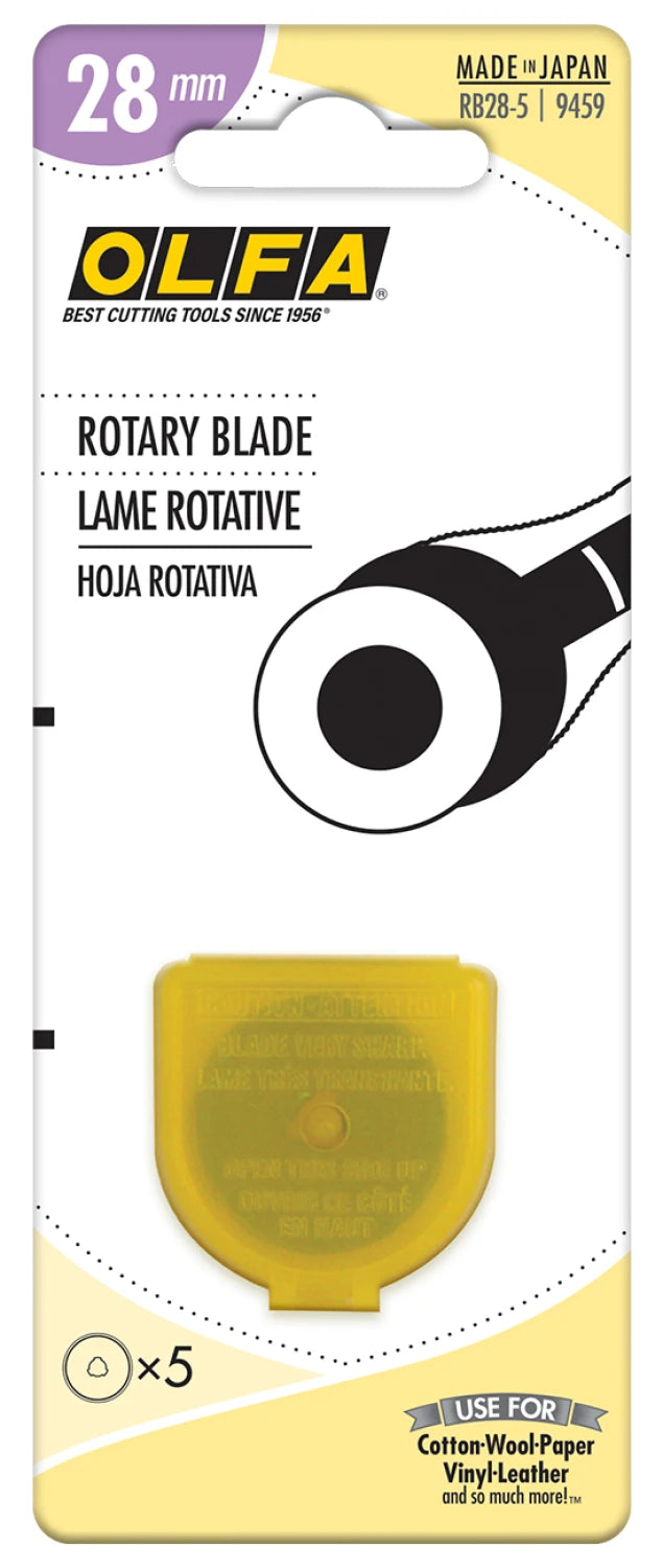 Olfa 28mm Rotary Blades 5pk