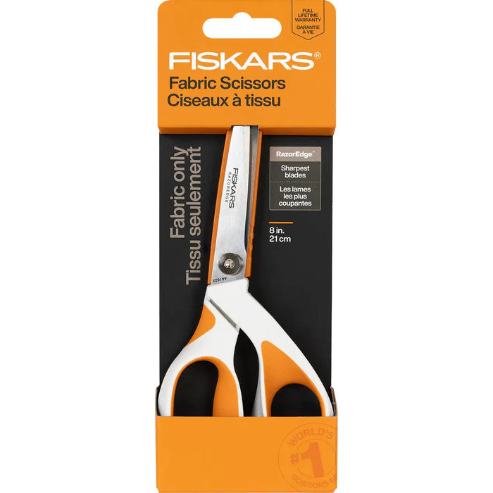 Fiskars Razor Edge 8in Sofgrip Scissors