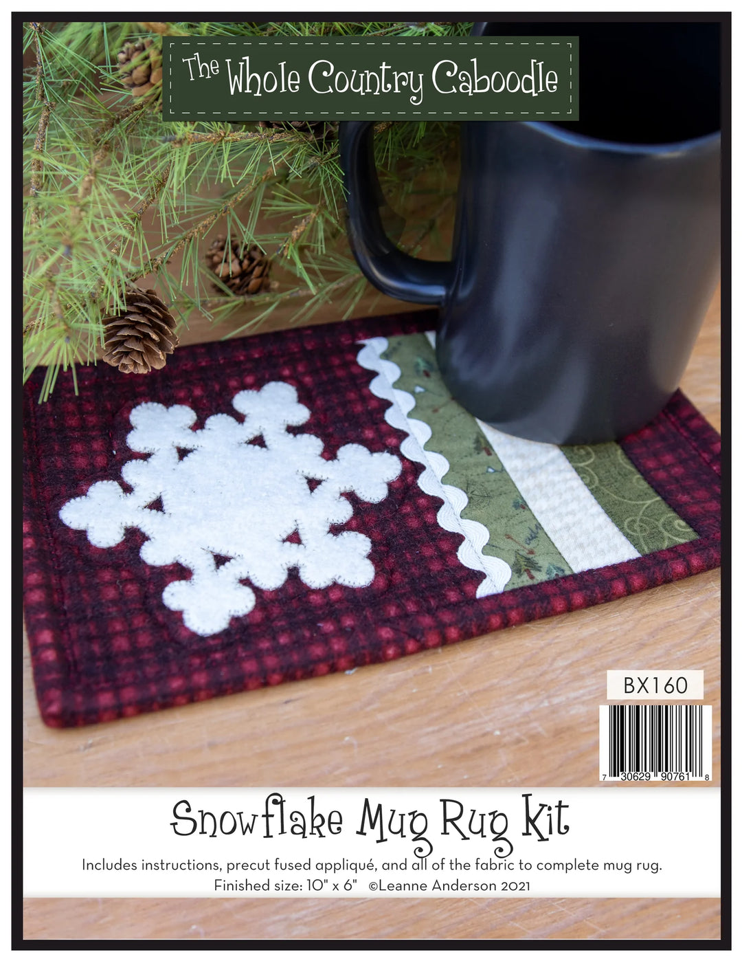 The Whole Country Caboodle Snowflake Mug Rug Kit
