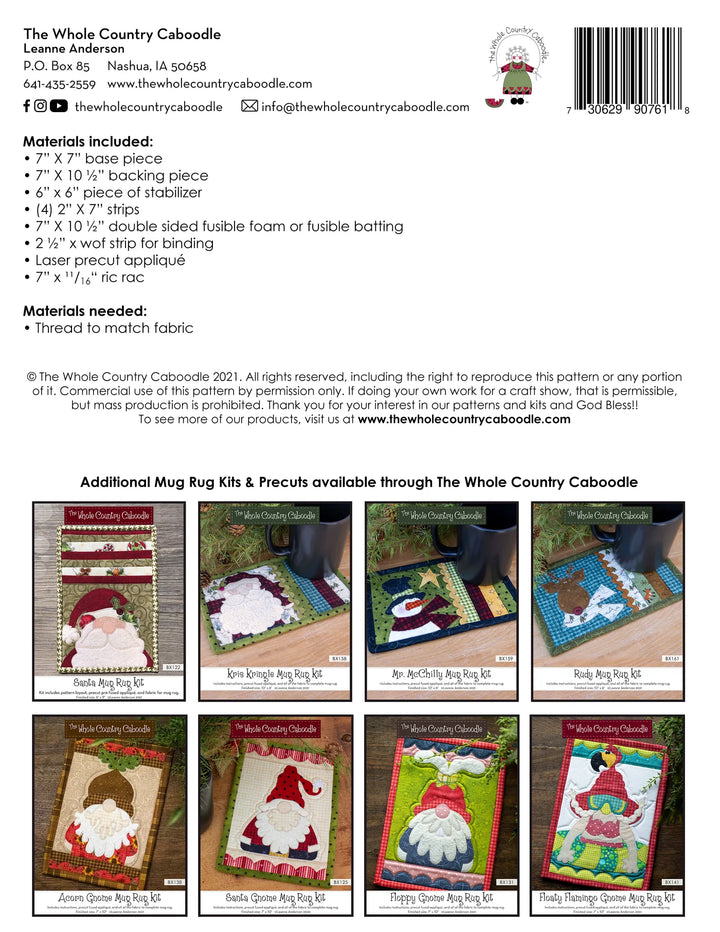 The Whole Country Caboodle Snowflake Mug Rug Kit