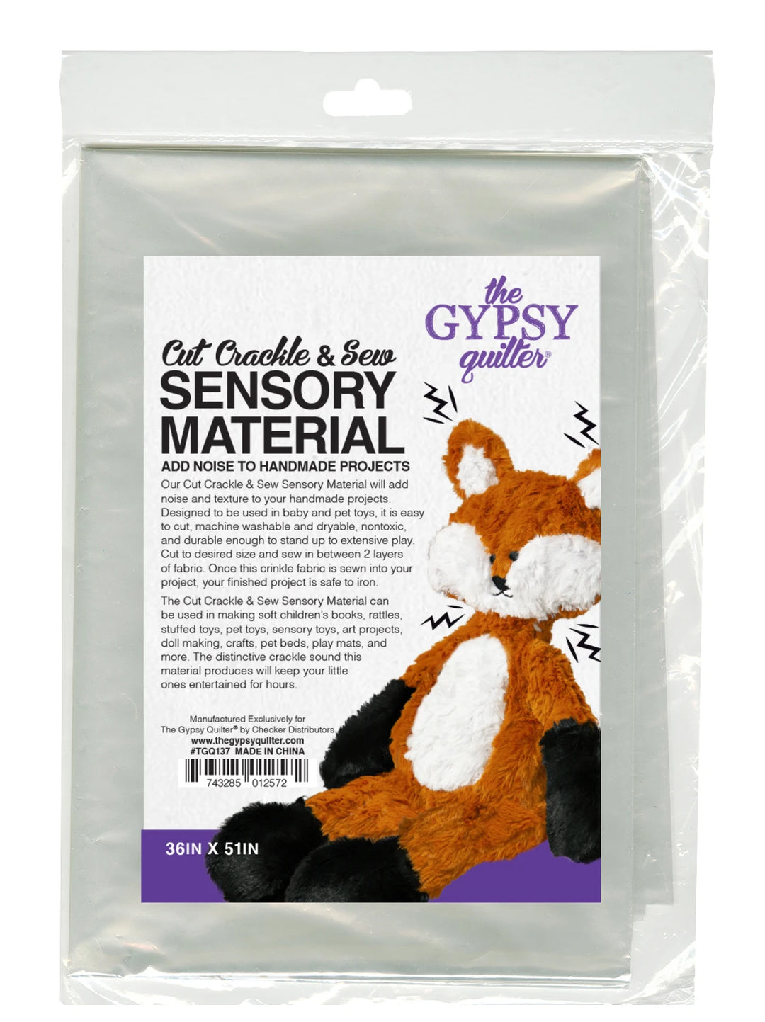 Cut Crackle And Sew Sensory Material