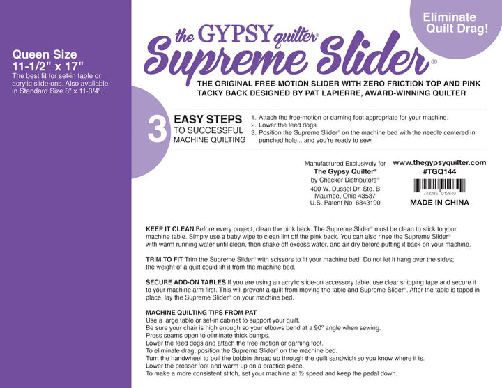 Supreme Slider 11-1/2in x 17in