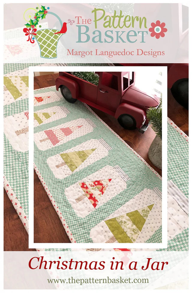 Christmas Jars Table Runner by The Pattern Basket