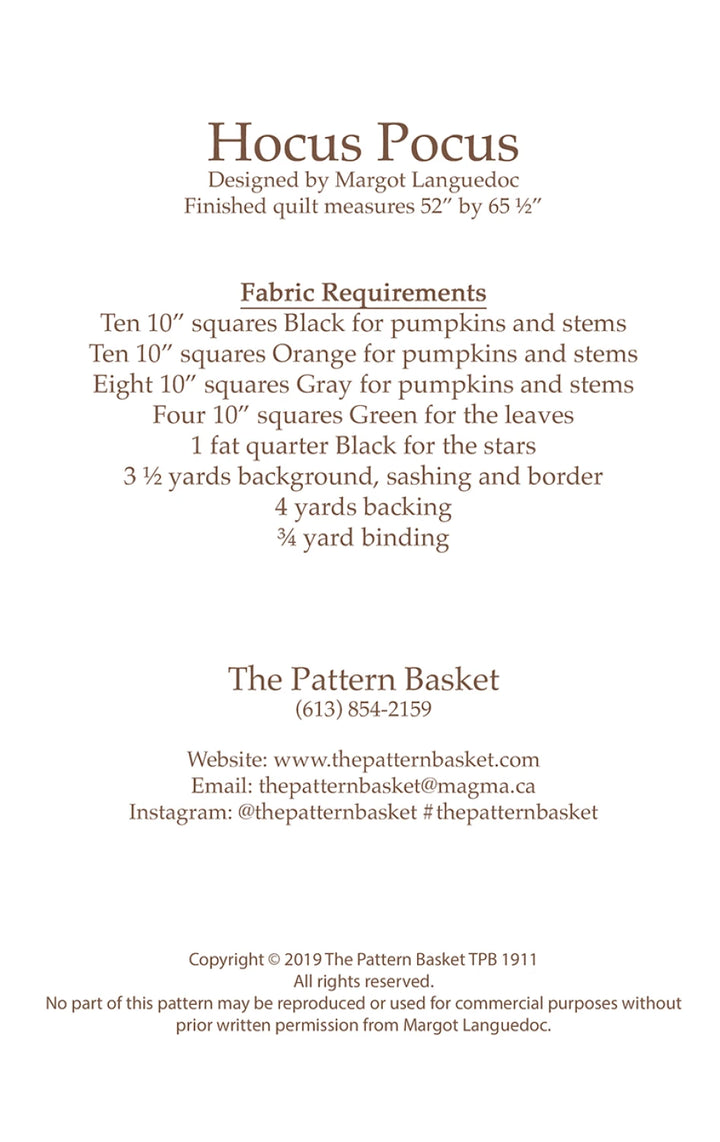 Hocus Pocus by The Pattern Basket
