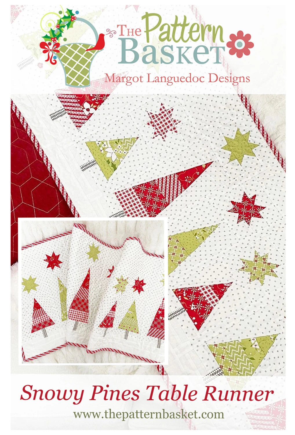 Snowy Pines Table Runner by The Pattern Basket